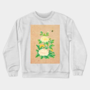 Minhwa: Chrysanthemum and Bumblebee A Type Crewneck Sweatshirt